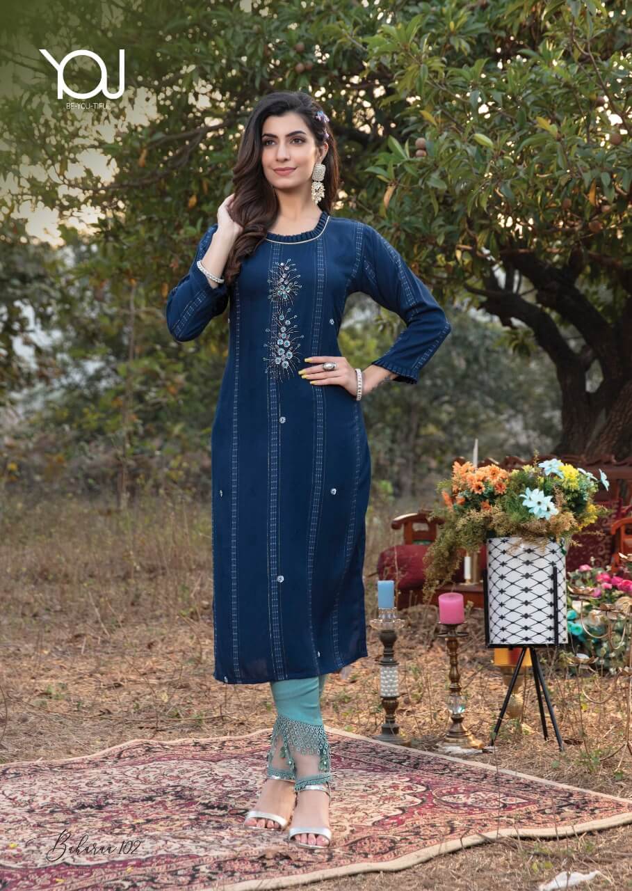 Wanna Bahara Fancy Ethnic Wear Hand Work Kurti With Bottom Collection